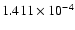 $ 1.411\times 10^{ -4}$