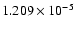 $ 1.209\times 10^{ -5}$
