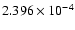 $ 2.396\times 10^{ -4}$