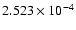 $ 2.523\times 10^{ -4}$