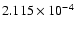 $ 2.115\times 10^{ -4}$