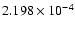 $ 2.198\times 10^{ -4}$