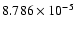 $ 8.786\times 10^{ -5}$