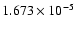 $ 1.673\times 10^{ -5}$