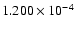 $ 1.200\times 10^{ -4}$