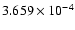 $ 3.659\times 10^{ -4}$