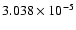 $ 3.038\times 10^{ -5}$