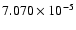$ 7.070\times 10^{ -5}$