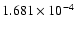 $ 1.681\times 10^{ -4}$