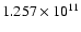 $1.257\times 10^{11}$