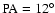 $\rm PA = 12^{\circ }$