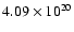 $4.09 \times 10^{20}$