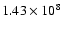 $1.43\times10^{8}$