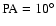 $\rm PA = 10^\circ$