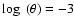 $\log~(\theta)=-3$