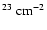 $^{23}~{\rm cm}^{-2}$