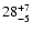 $\rm 28^{+7}_{-5}$