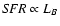 ${\it SFR}\propto L_B$