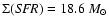 $\Sigma({\it SFR})=18.6~M_{\odot}$