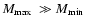 ${\mbox{$M_{\rm max}$ }}\gg {\mbox{$M_{\rm min}$ }}$