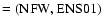 $=({\rm NFW,ENS01})$