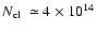 ${\mbox{$N_{\rm cl}$ }}\simeq 4\times 10^{14}$