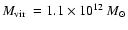 ${\mbox{$M_{\rm vir}$ }}=1.1 \times 10^{12}~M_\odot$
