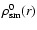 $\rho^0_{\rm sm}(r)$