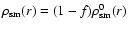 $\rho_{\rm sm}(r)=(1-f)\rho^0_{\rm sm}(r)$