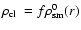 ${\mbox{$\rho_{\rm cl}$ }}= f \rho^0_{\rm sm}(r)$