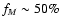 $f_M\sim 50\%$