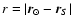 $r=\vert\vec{r}_{\odot}-\vec{r}_S\vert$