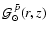 ${\cal G}^{\;\bar{p}}_\odot(r ,z)$