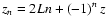 $ z_n = 2 L n + \left( -1 \right)^{n} z$