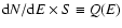 ${\rm d}N/{\rm d}E\times S\equiv Q(E)$