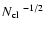 ${\mbox{$N_{\rm cl}$ }}^{-1/2}$