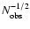 $N_{\rm obs}^{-1/2}$