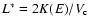 $L^* = 2K(E)/V_{\rm c}$