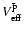 $V_{\rm eff}^{\bar{\rm p}}$