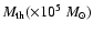 $M_{\rm th} (\times 10^5~M_\odot)$
