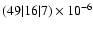 $( 49 \vert 16 \vert 7 )\times 10^{-6}$