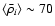 $\left< \bar\rho_i \right> \sim 70$