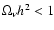 $\Omega_\nu h^2<1$