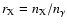 $r_{\rm X} = n_{\rm X}/n_\gamma$