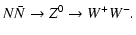 $\displaystyle N\bar N \rightarrow Z^0 \rightarrow W^+W^-.$