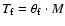 $T_{\rm f}=\theta_{\rm f}\cdot M$