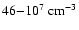 $4\EE6{-}10^7 \mbox{ cm}^{-3}$