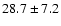 $28.7\pm 7.2$