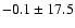 $-0.1\pm17.5$