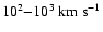$10^2{-}10^3 \rm ~km~s^{-1}$